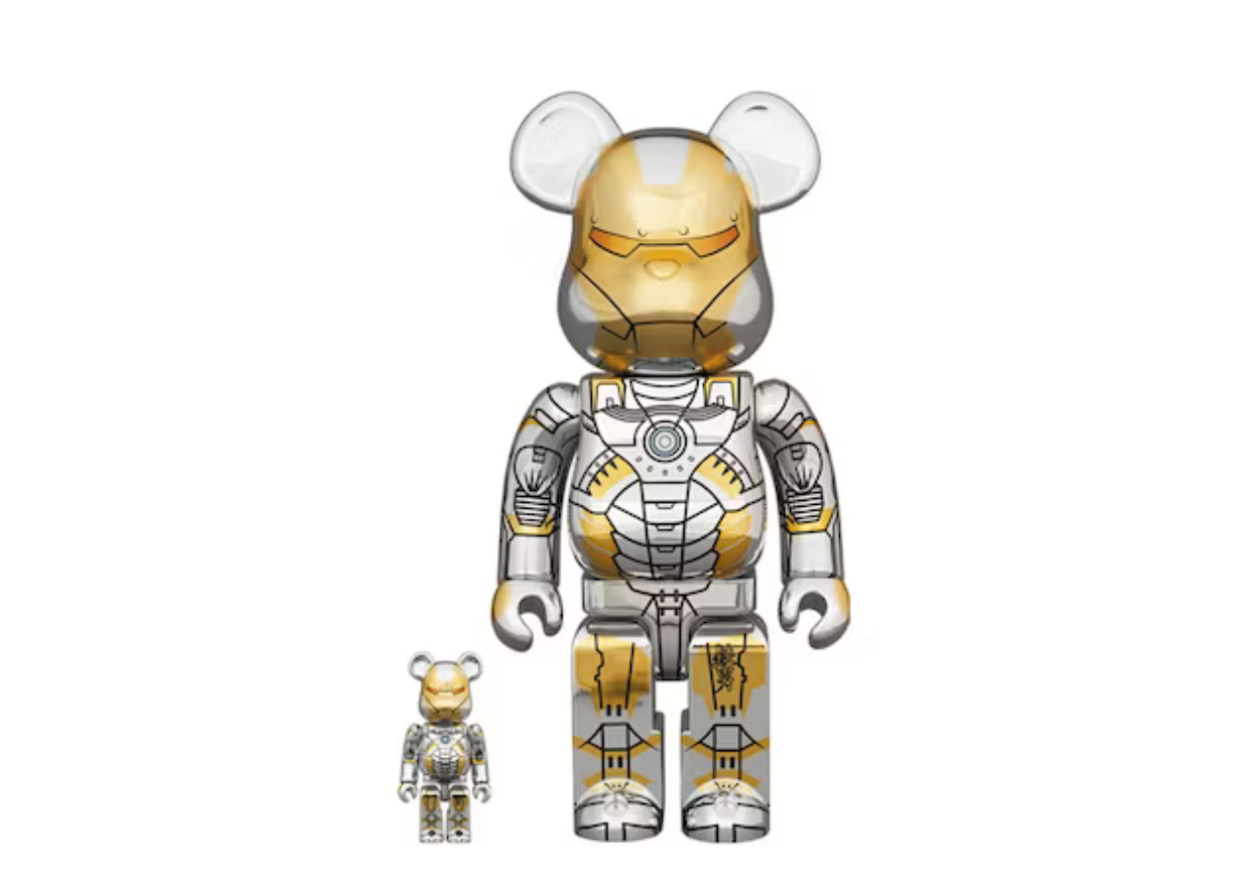 Beli Bearbrick x Sorayama x Marvel Iron Man 100% & 400% Set | Kick