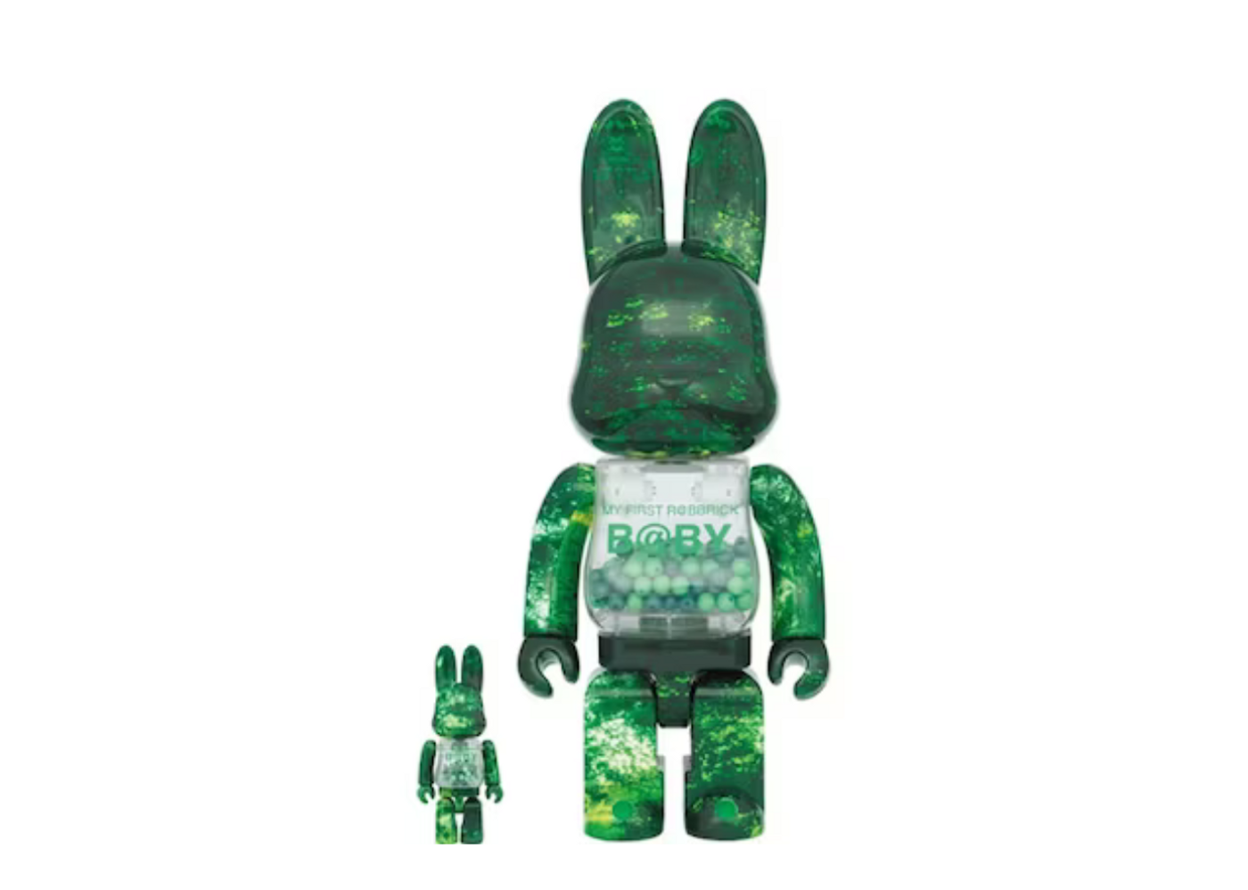 Bearbrick x Ghostbusters Slimer Green Ghost 100% & 400% Green