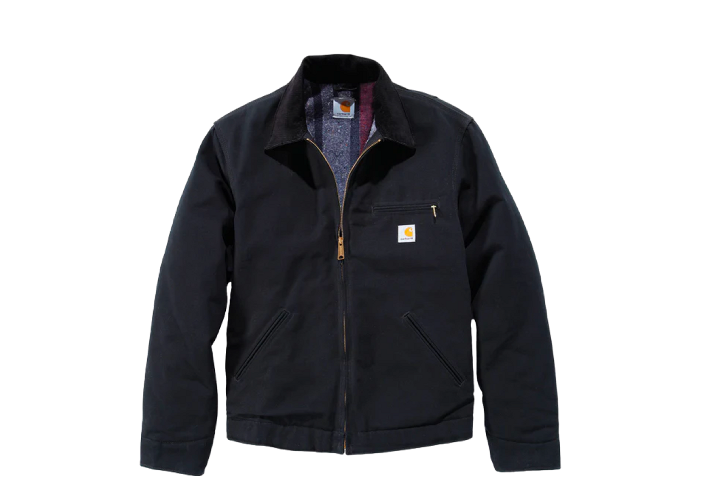 Beli Carhartt Relaxed Fit Duck Blanket - Lined Detroit Jacket in Black