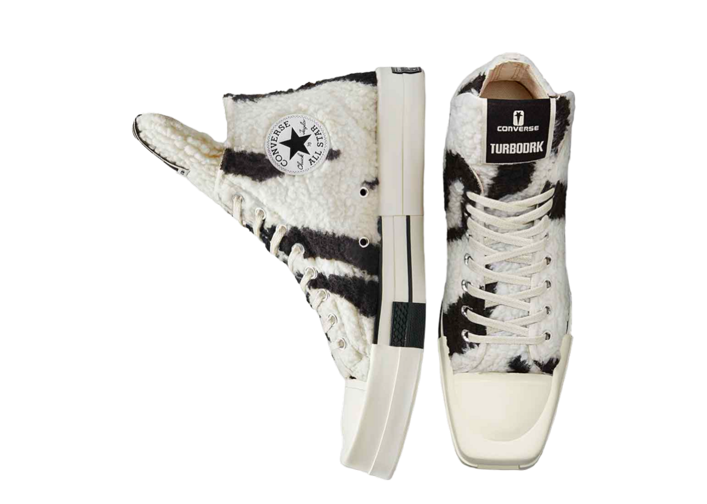 Beli Converse TURBODRK Chuck Taylor All Star 70 Hi Rick Owens DRKSHDW Sherpa Zebra Pr Kick Avenue
