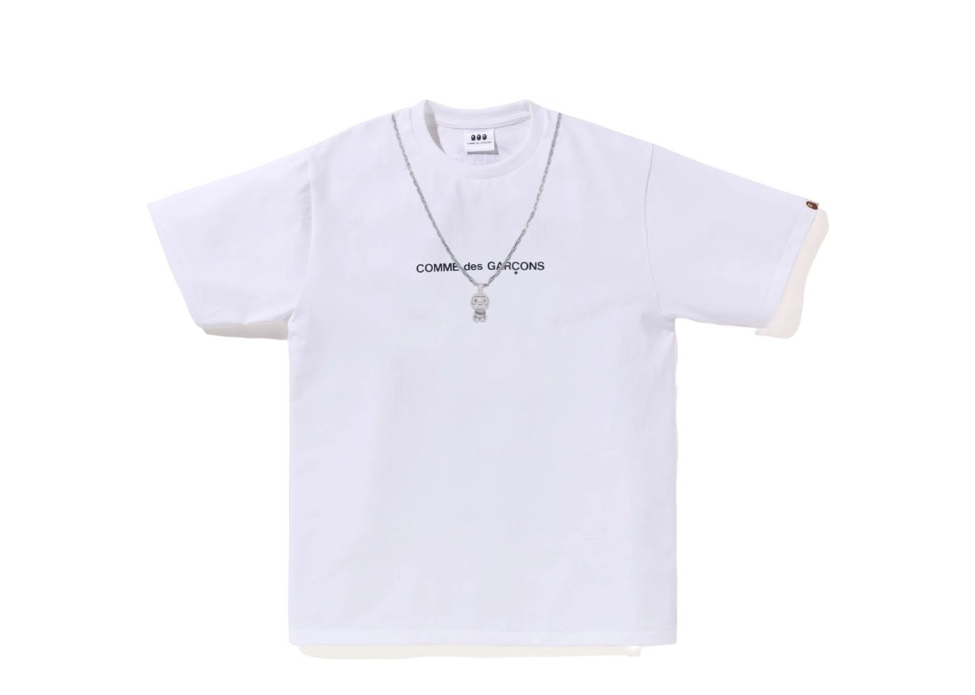 Beli BAPE x Comme des Garcon Osaka Baby Milo Chain #2 Tee White 