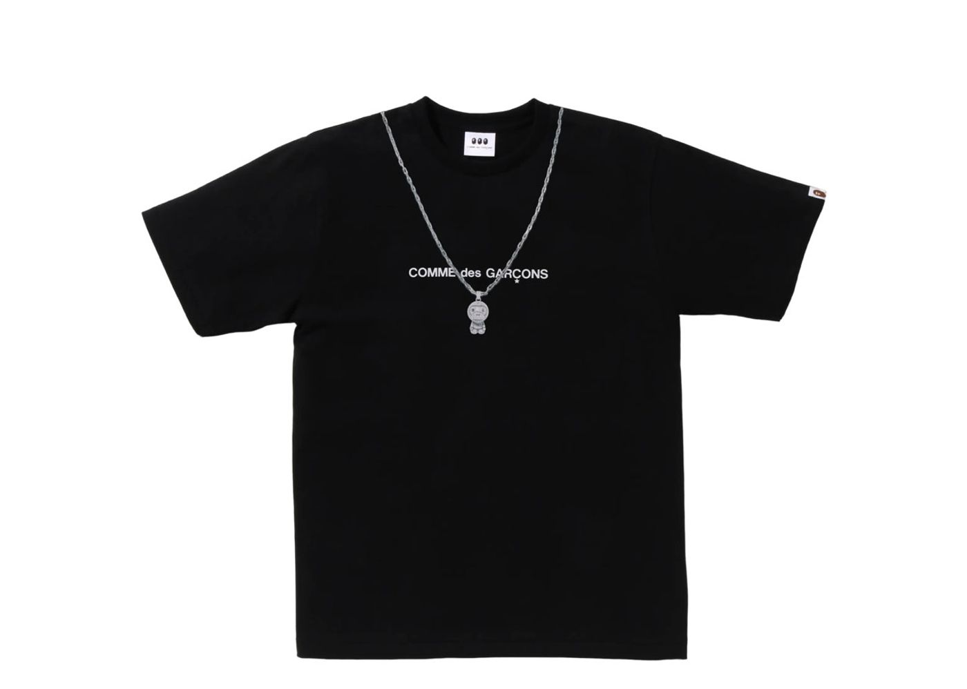 Beli BAPE x Comme des Garcon Osaka Baby Milo Chain #2 Tee Black