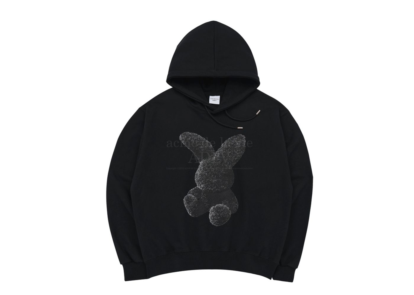 Acme De La Vie Cream Fuzzy Rabbit Hoodie Black | Kick Avenue