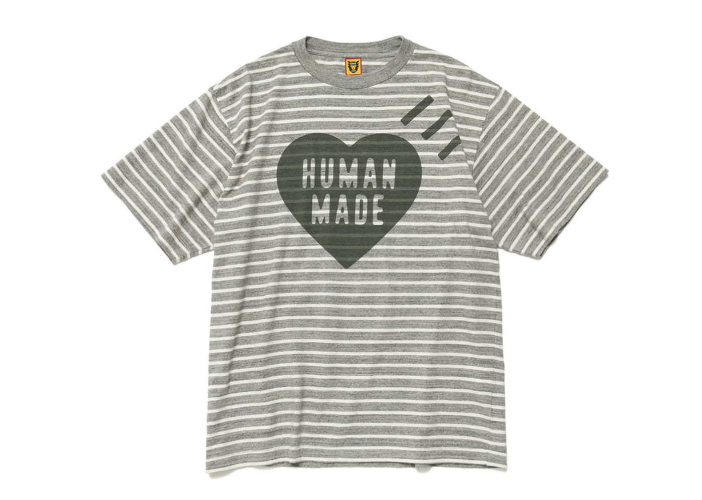 Beli Human Made Striped Heart T-Shirt Grey | Kick Avenue