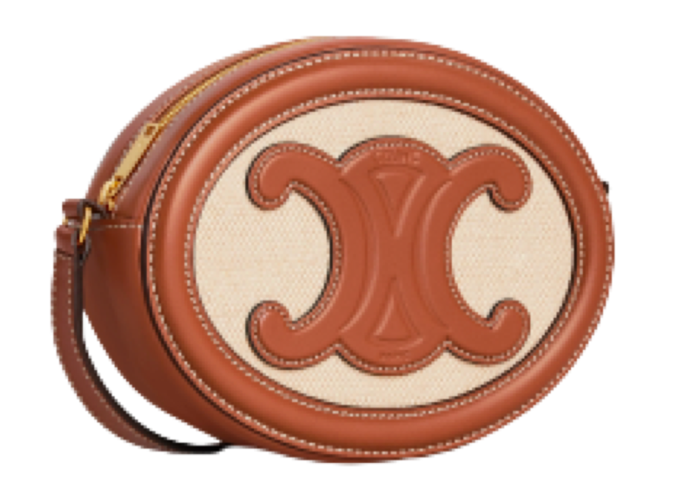 Clutch on Chain Cuir triomphe in textile and calfskin