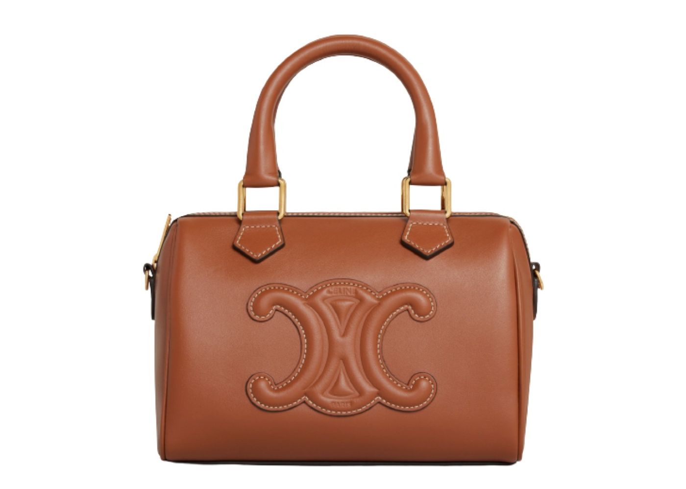 CELINE Triomphe SMALL BOSTON CUIR TRIOMPHE in Smooth Calfskin  (197583DU3.04LU)