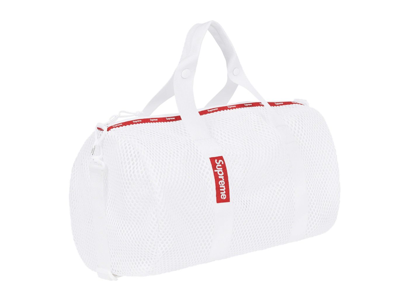 Supreme duffle 2024 bag white