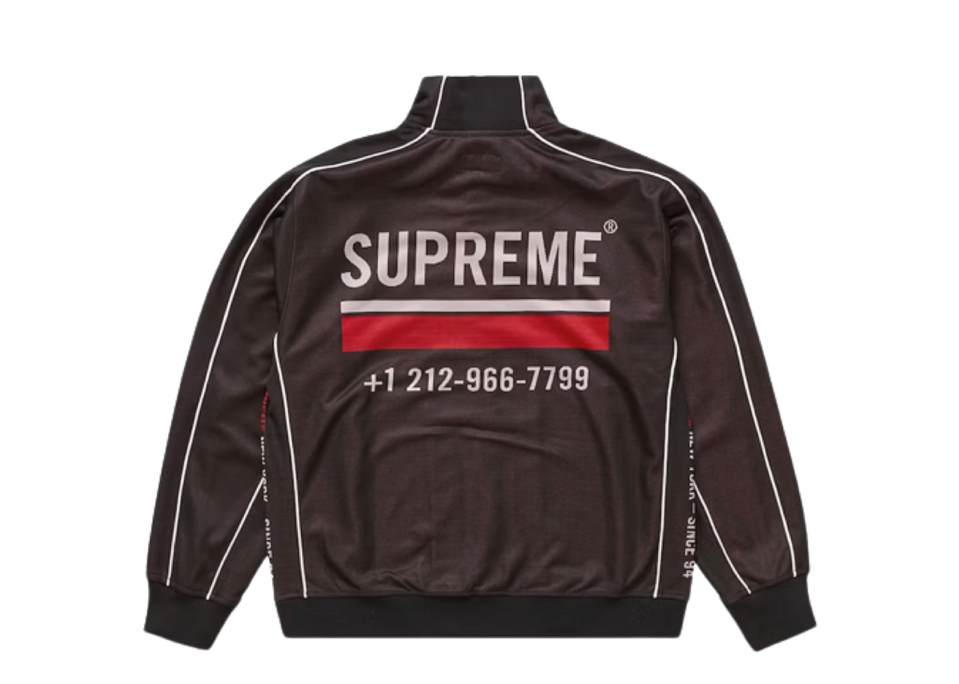 Supreme World Famous Jacquard Track Jacket Black | Kick Avenue