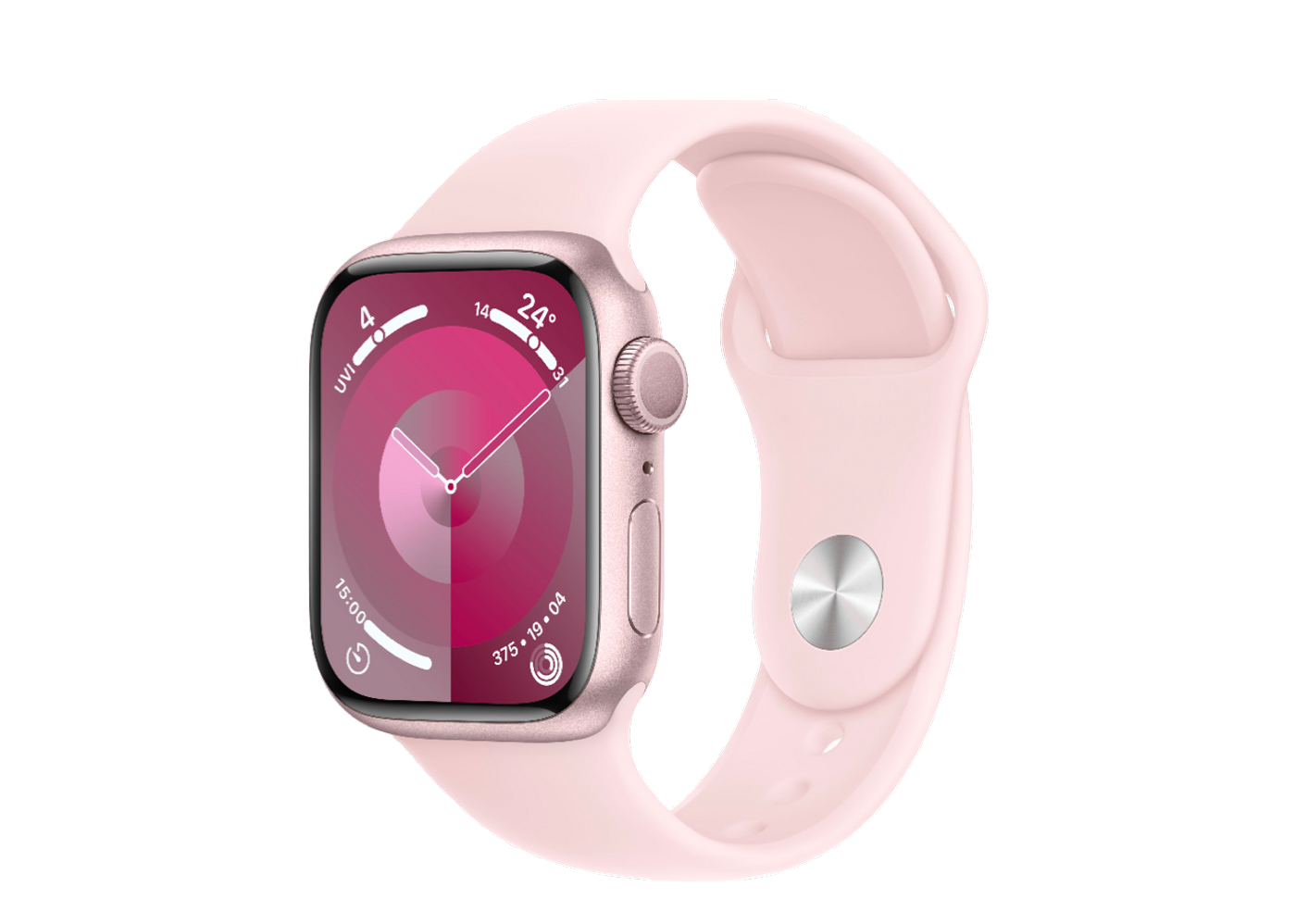 Beli Apple iWatch Series 9 GPS 41mm MR933 Alumunium Pink Pink Sport Band S M Kick Avenue