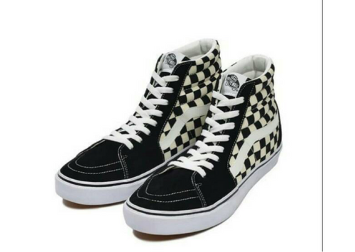 vans sk8 hi checkerboard