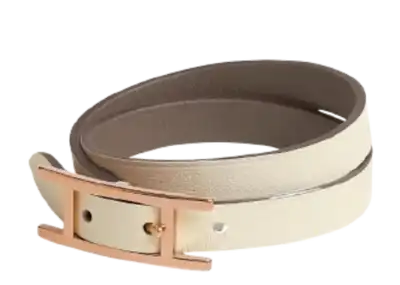 H belt buckle & Reversible leather strap 32 mm