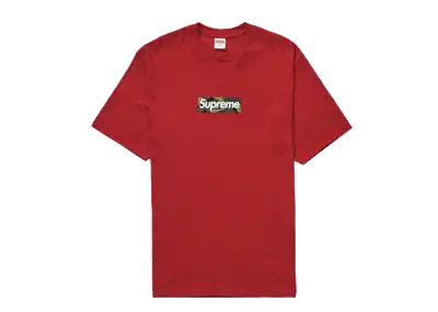 Supreme red 2024 camo box logo