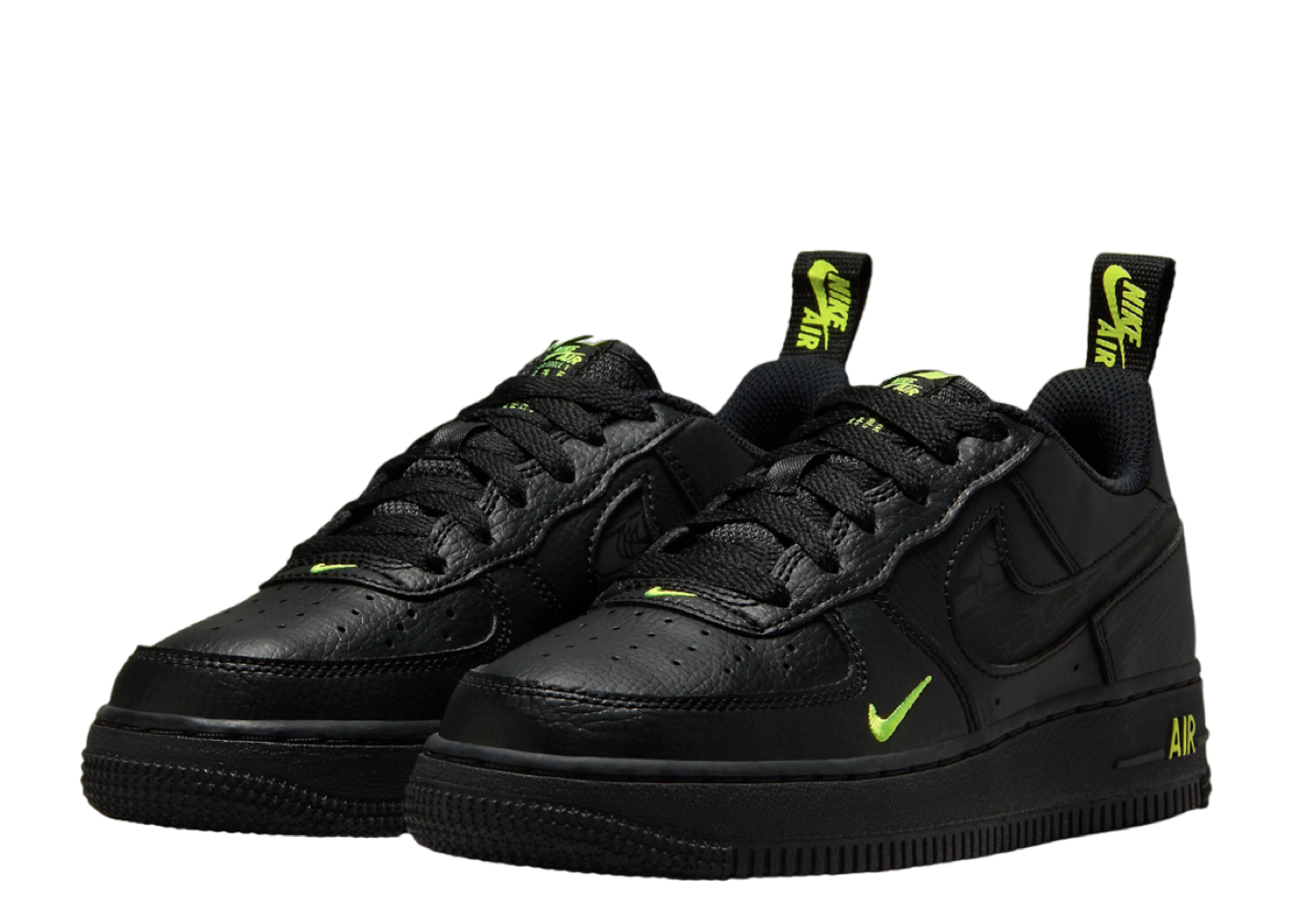 Nike air force black best sale and volt