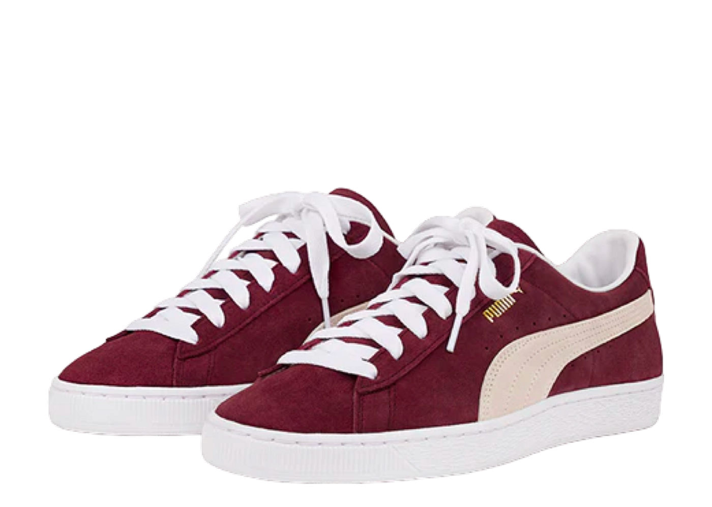 Burgundy shop pumas suede