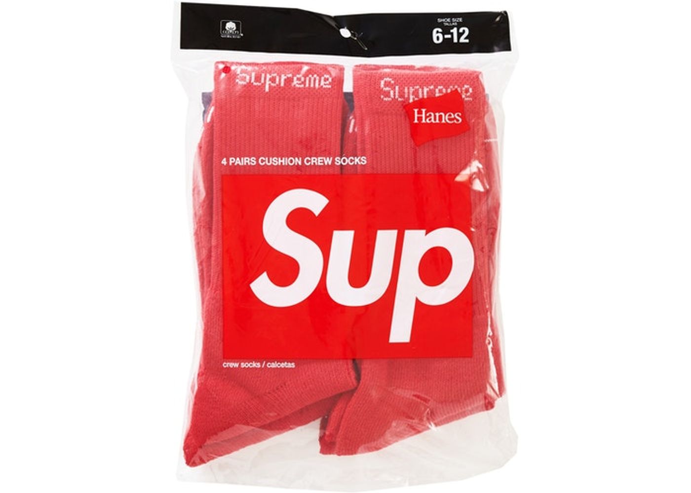 Supreme red outlet socks